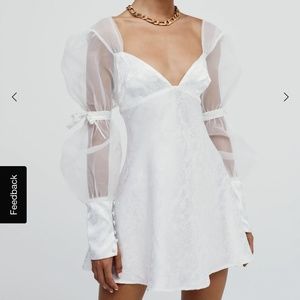 NWT - For Love & Lemons, Gabrielle Puff Sleeve Mini Dress